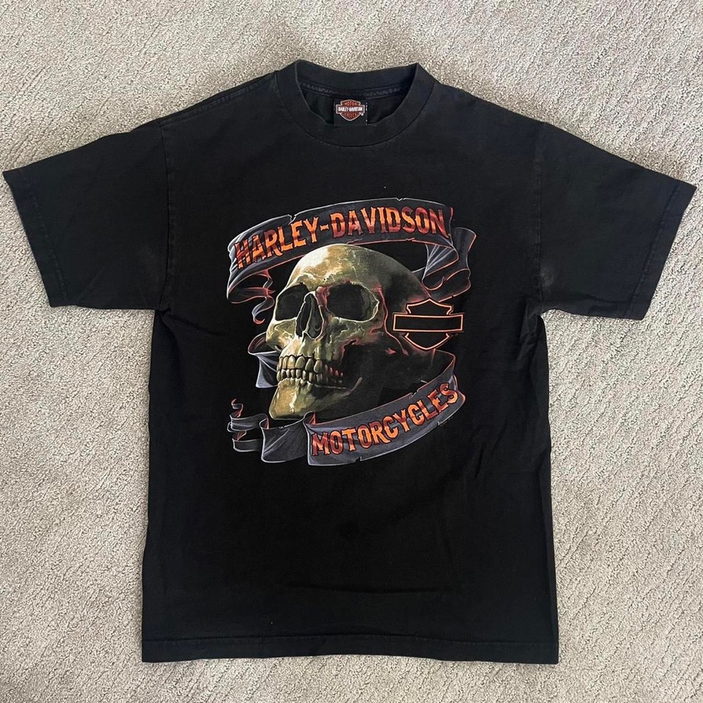 Vintage Harley Davidson Graphic Skull T-Shirt ☠️